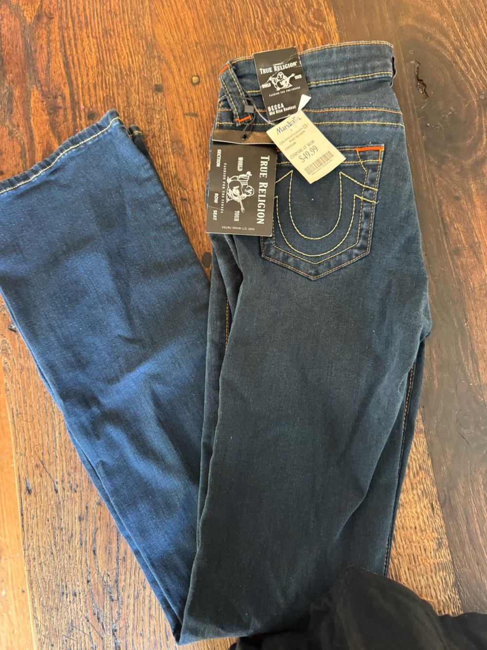 True Religion Women’s Bootcut Jeans in Dark Blue Denim